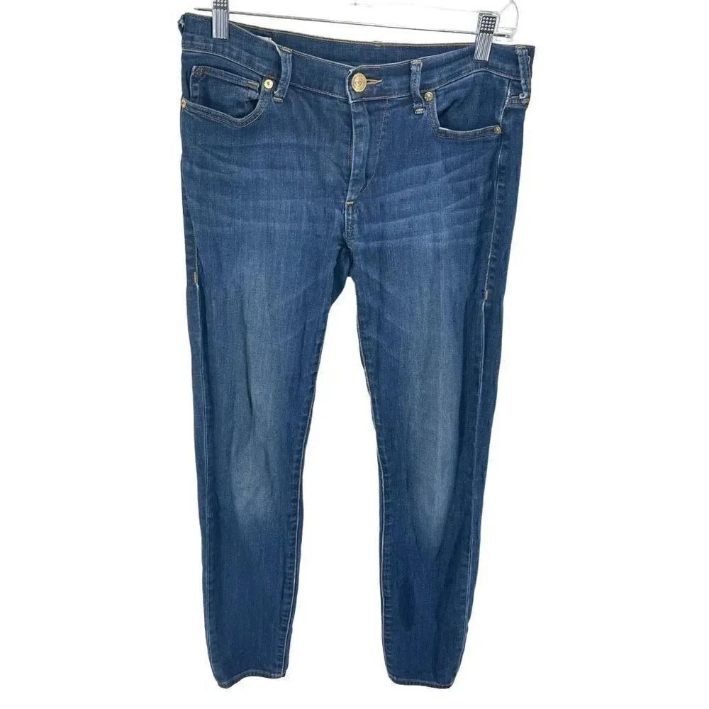 True Religion Halle Super Skinny Jeans Mid Rise Stretch Medium Wash Size 27